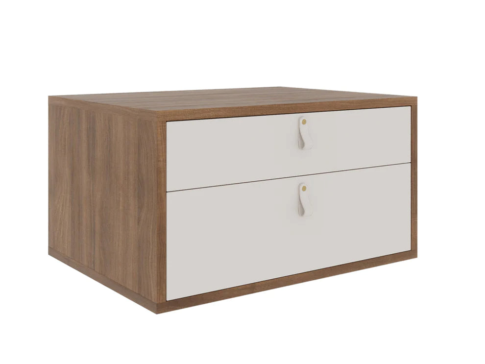 Augura Nigthstand in Walnut and Taupe