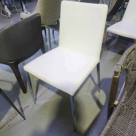 Asti Dining Chair in White Eco-Leather
