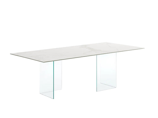 Miami White Ceramic Dining Table