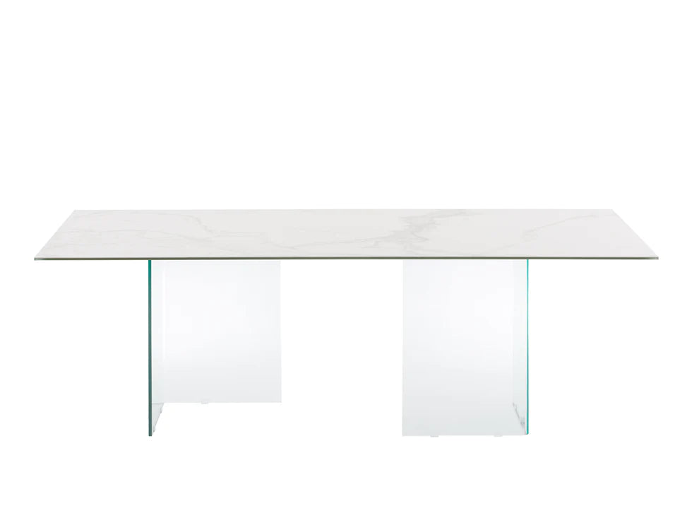 Miami White Ceramic Dining Table