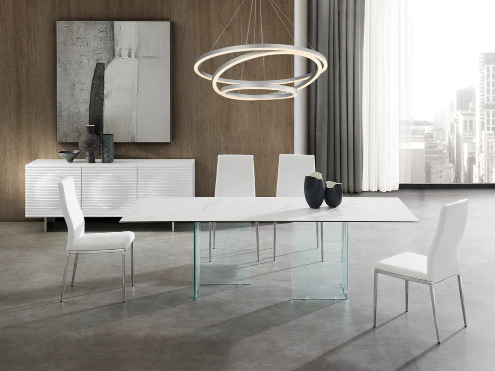 Miami White Ceramic Dining Table