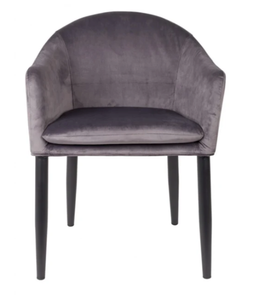 Catelyn Gray Velvet Armchair