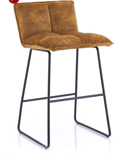 Amber Upholstered Counter Stool