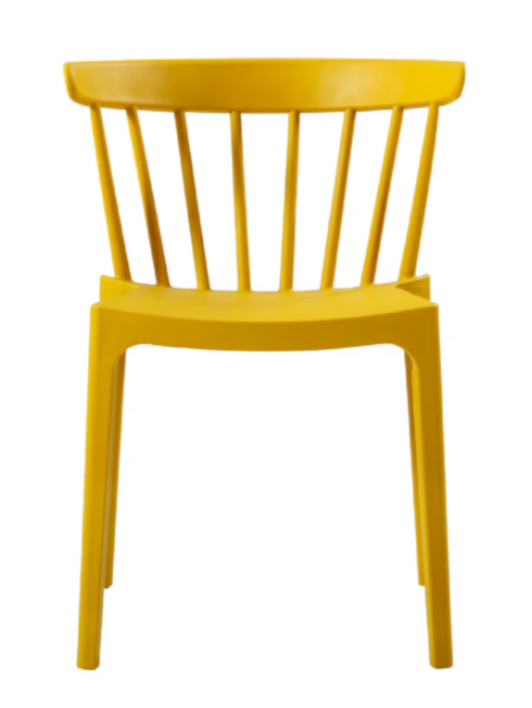 Yellow Acrylic Dining Chairs (2)