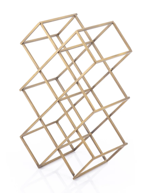 Gold Geometric Wine Racks