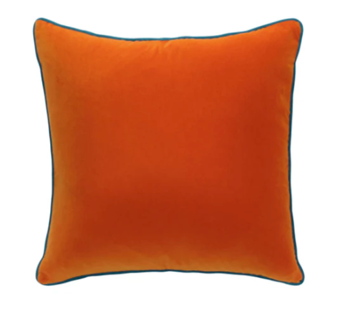 Orange Cushion with Piping S