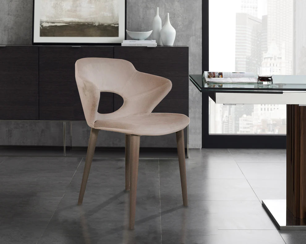 Marilyn Dining Chair in Ligth Gray Velvet