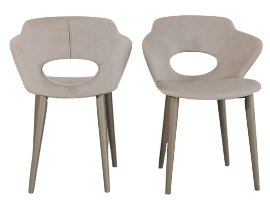 Marilyn Dining Chair in Ligth Gray Velvet