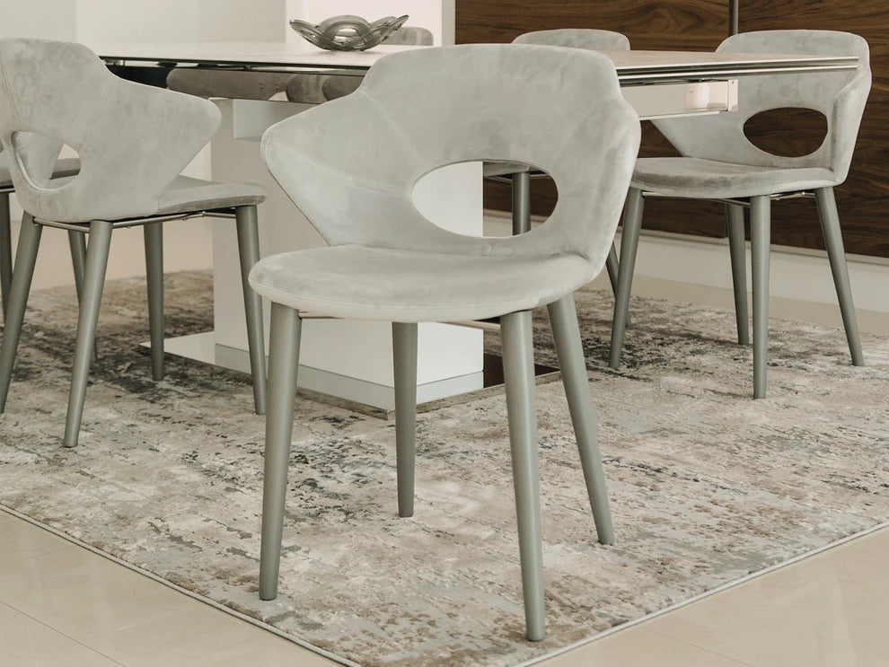 Marilyn Dining Chair in Ligth Gray Velvet