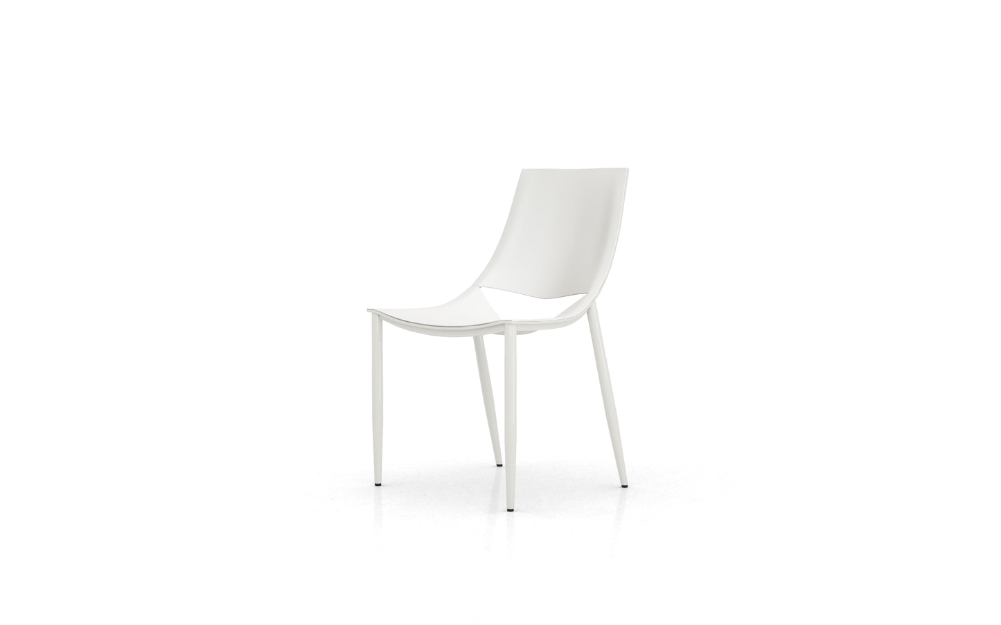 Sloane Chair in White Leather