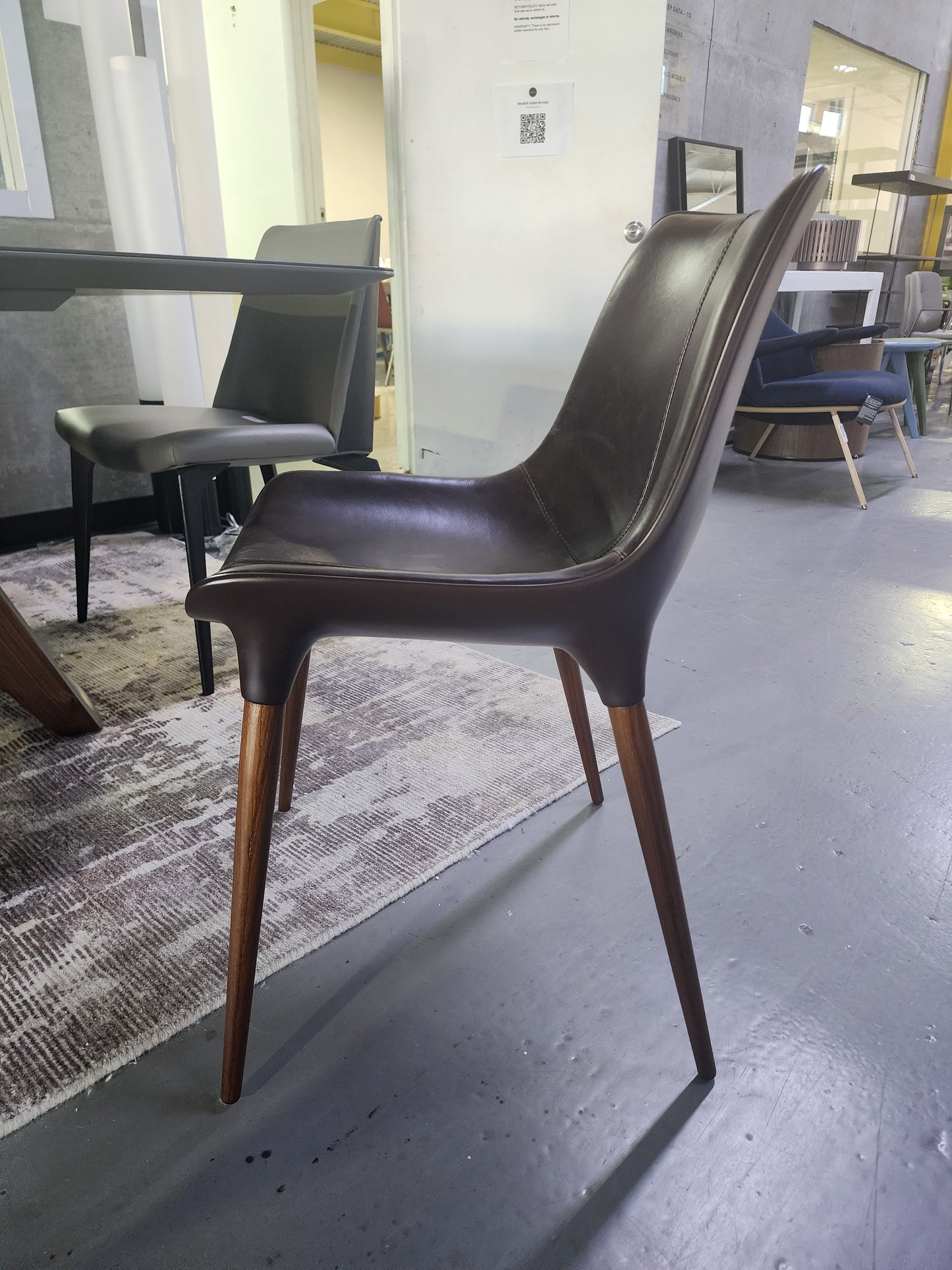 Langham Chair In Aged Brown Leather