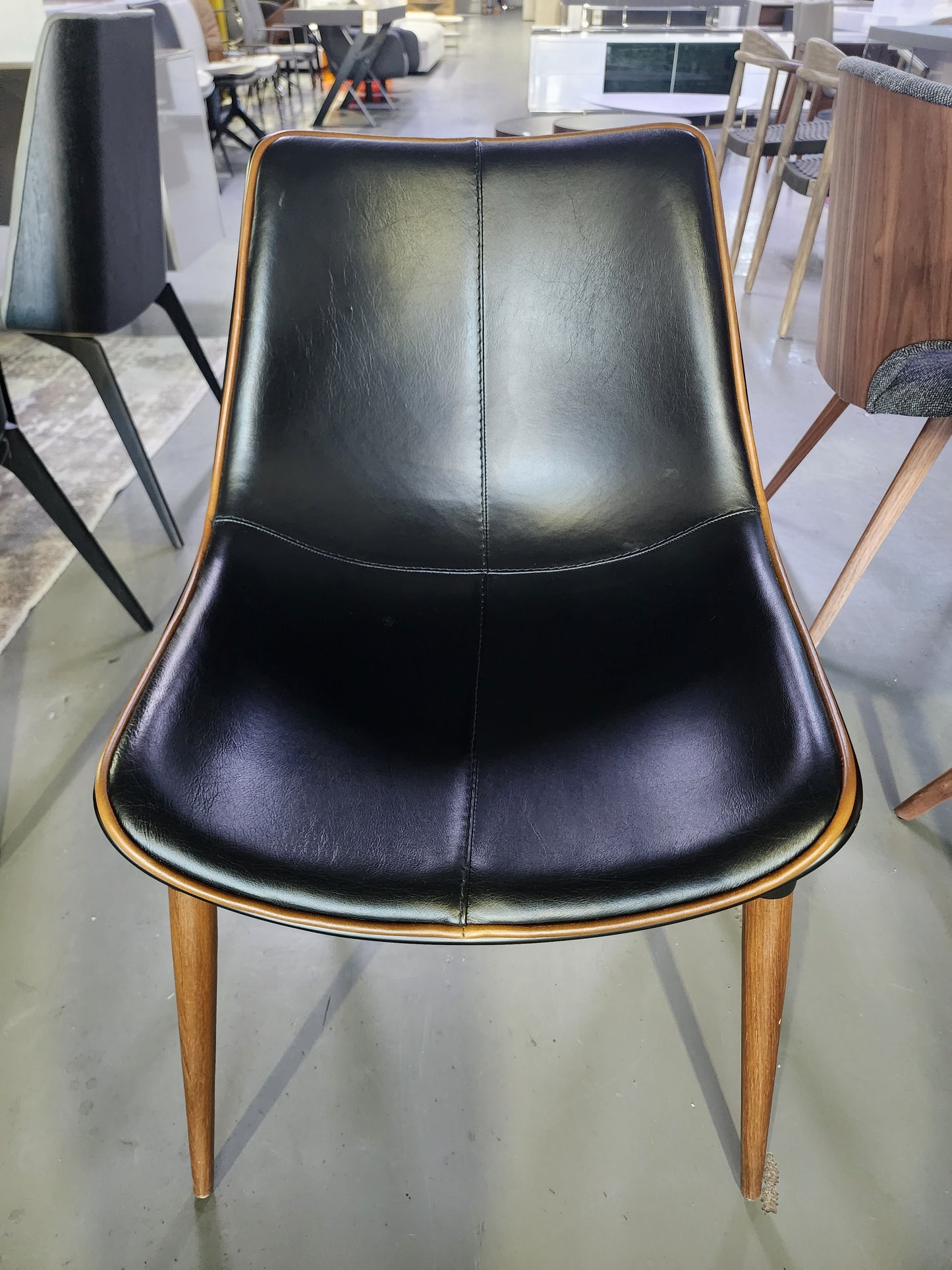 Langham Chair In Aged Onyx Leather