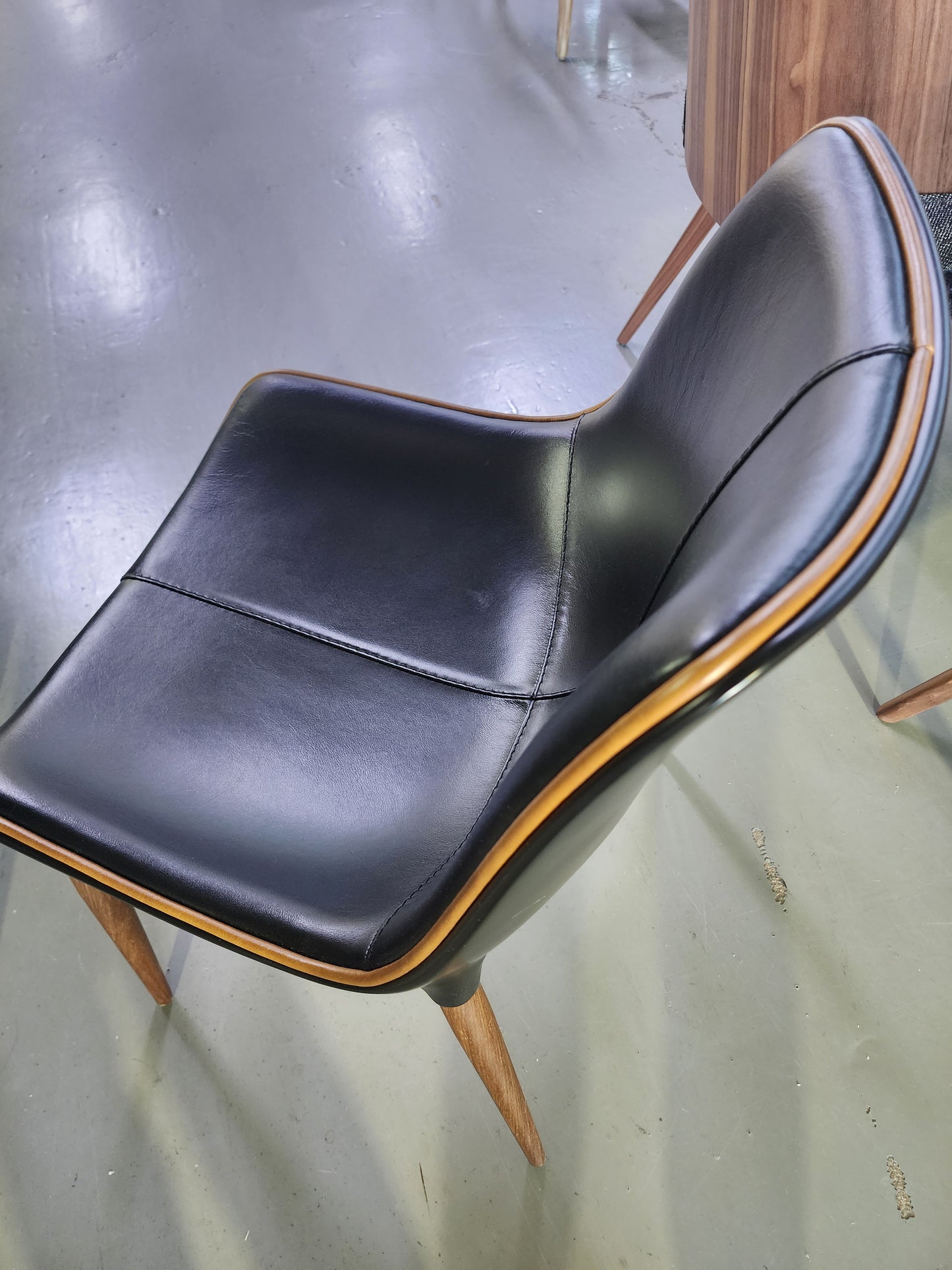 Langham Chair In Aged Onyx Leather