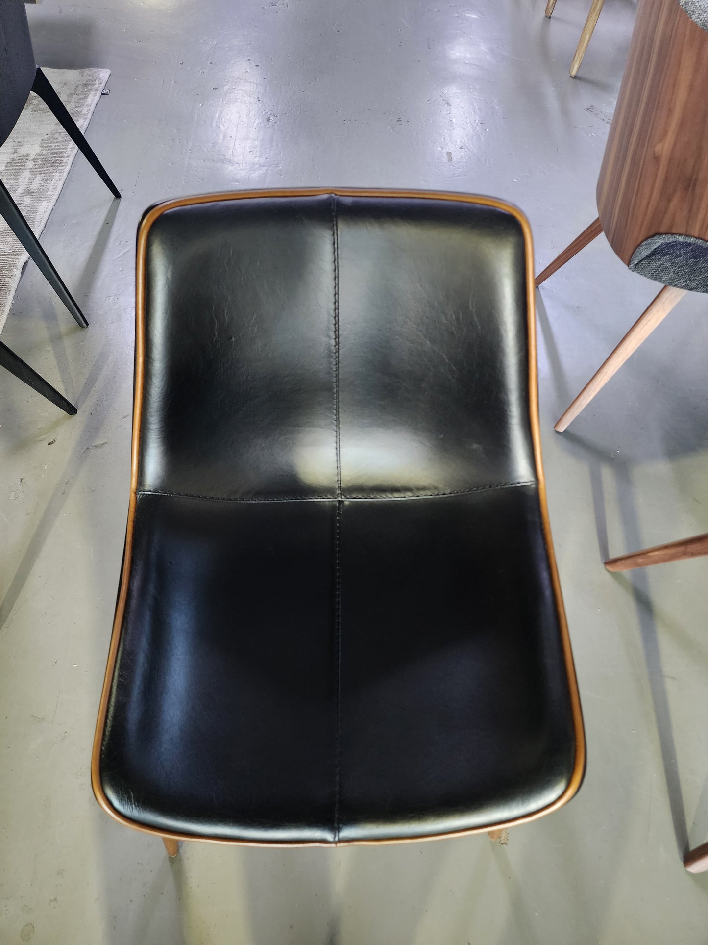 Langham Chair In Aged Onyx Leather