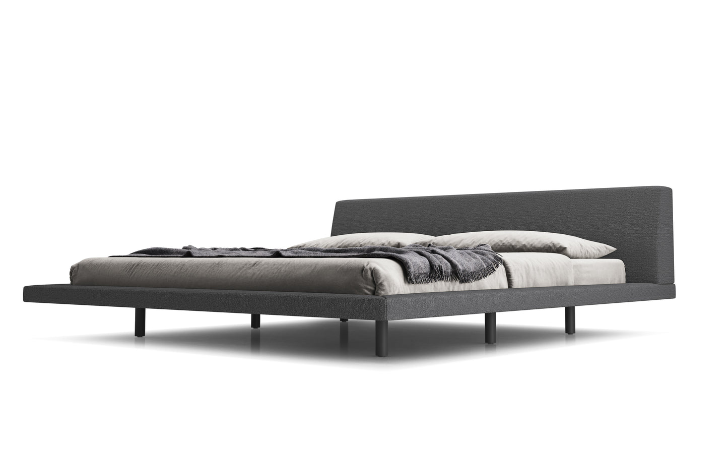 Jane Bed in Carbon Gray Fabric