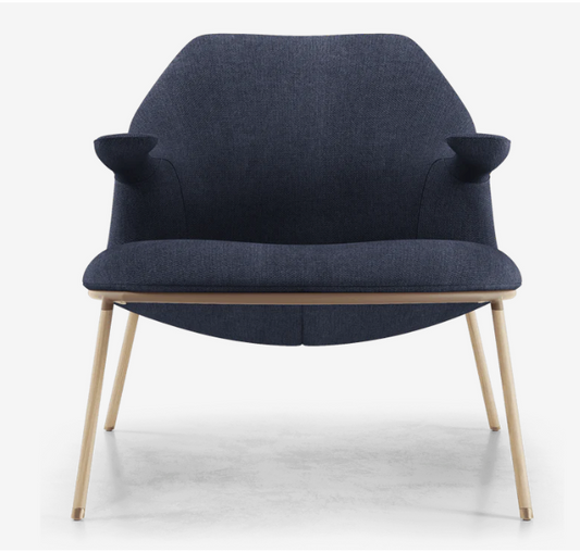 Gansevoort Lounge Chair in Medieval Blue Fabric