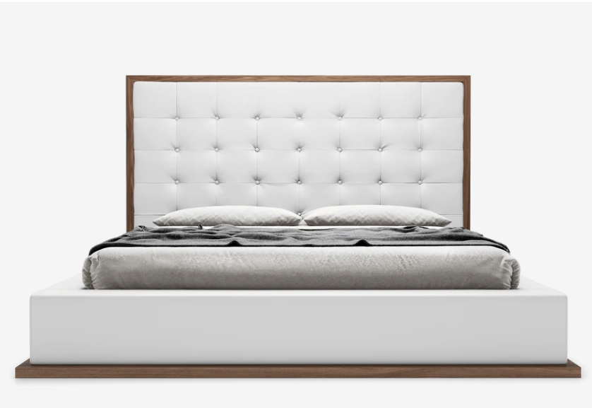 Ludlow Bed in Walnut and White