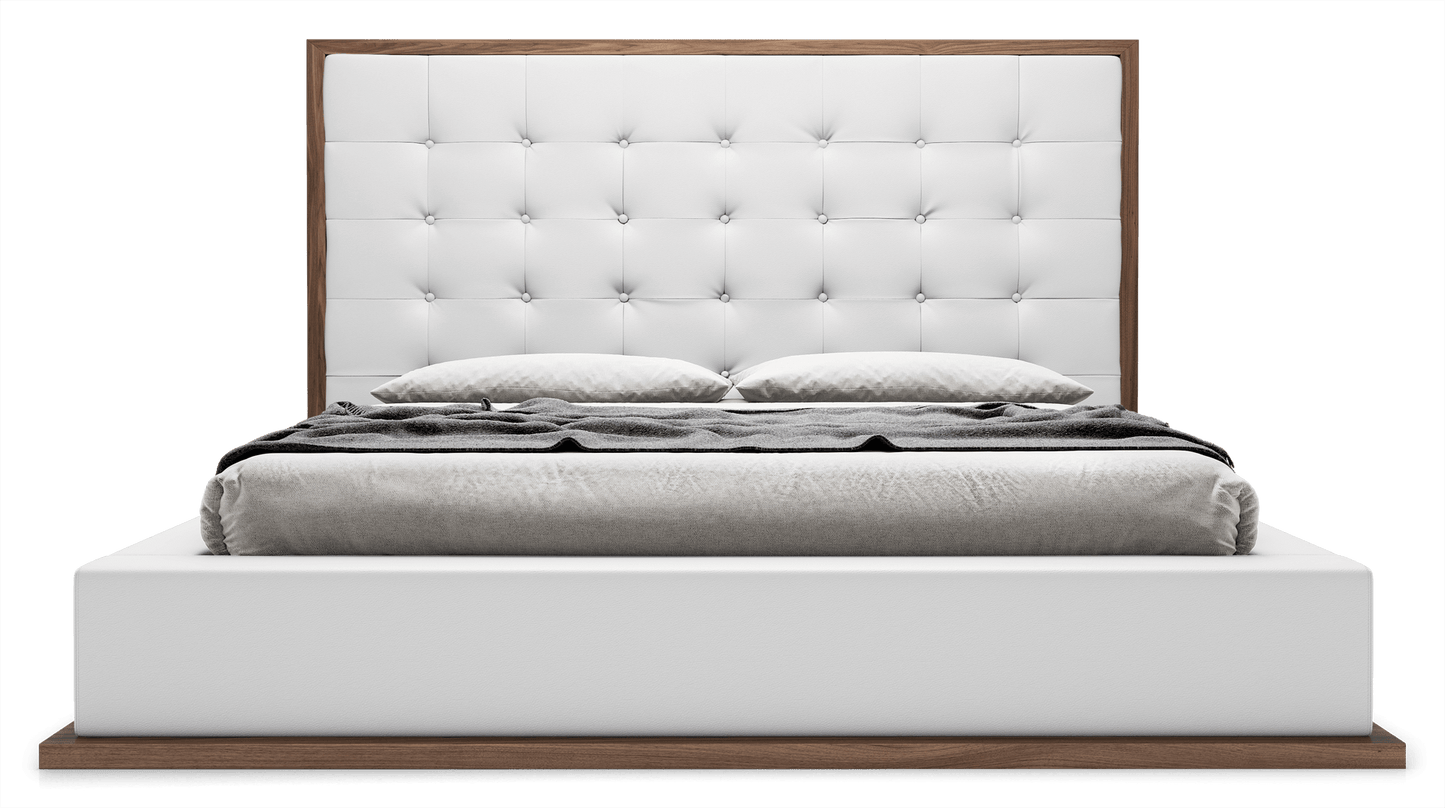 Ludlow Bed in Walnut and White